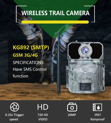 25m IR MMS GPRS كاميرا الألعاب الخلوية Dynamic 4G Wireless SMTP