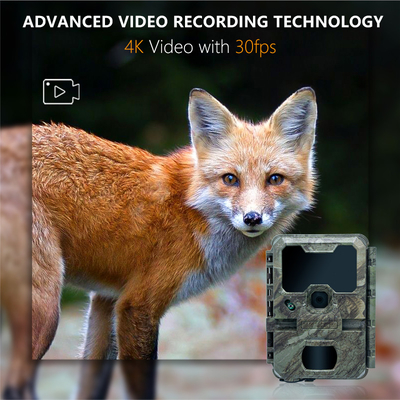 كاميرا مراقبة الحياة البرية رؤية ليلية 0.1s سرعة التقاط 32MP 4K كاميرا صيد مقاومة للماء IP67 مراقبة الحيوانات كاميرات المصادر الصيد