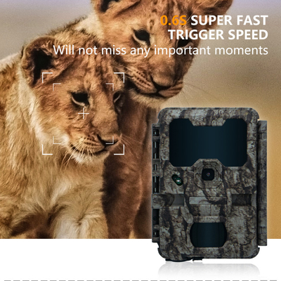 KW865 WIFI كاميرا مخفية مقاومة للماء IP67 20MP 0.6s سرعة إطلاق تصل إلى 512GB تخزين كاميرا رؤية ليلية