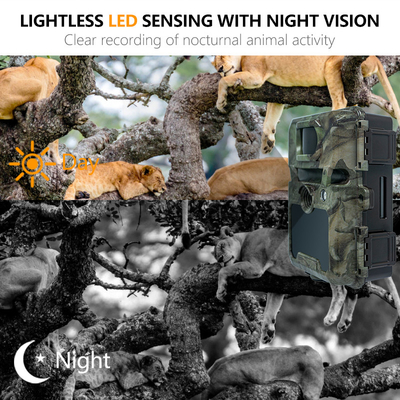كاميرا المسار ODM/OEM KW571 مقاومة للماء IP67 بدون ضوء CMOS Sensor صورة 30MP 1080P 0.25s سرعة الزناد رؤية ليلية