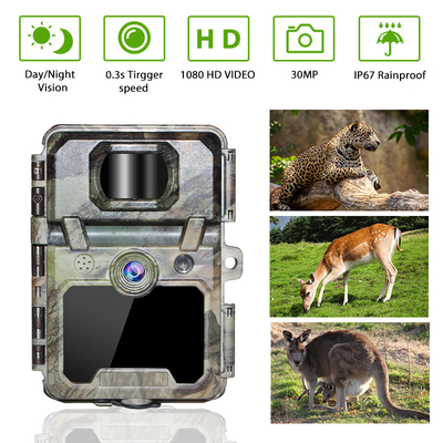 كاميرا لعبة KW571 مع مقاومة للماء IP67 بدون ضوء جهاز استشعار CMOS صورة 30MP 1080P 0.25s سرعة الزناد رؤية ليلية