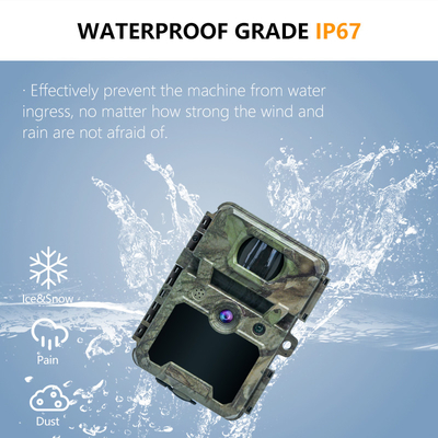 كاميرا لعبة KW571 مع مقاومة للماء IP67 بدون ضوء جهاز استشعار CMOS صورة 30MP 1080P 0.25s سرعة الزناد رؤية ليلية