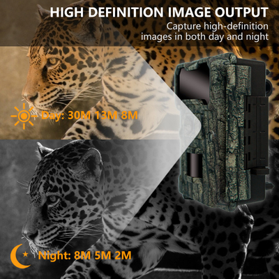 كاميرا الصيد مزدوجة العدسة KW696 OEM/ODM 0.4s سرعة الاستجابة 1080P/30MP مقاومة للماء IP67 100ft النطاق الليلي لصيد الحيوانات البرية