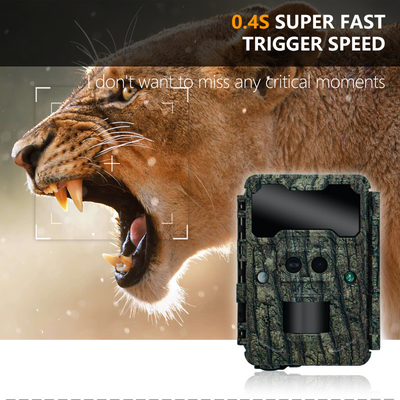 كاميرا خفية مزدوجة العدسة KW696 OEM/ODM 0.4s الزناد 1080P/30MP مقاوم للماء IP67 100ft النطاق الليلي لصيد الحيوانات البرية