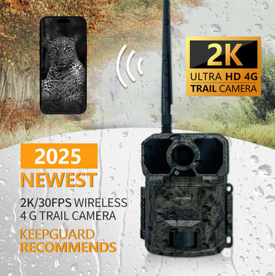 2024 أحدث كاميرا تجريبية لاسلكية 4G KW896 30MP 0.15s سرعة الزناد 100ft نطاق ليلي