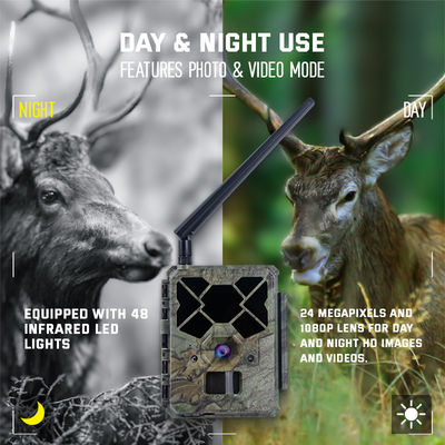 كاميرات الصيد بجهاز تحكم عن بعد 4G KW886 مع قدرة الفيديو 1080p و 120ft Night Range