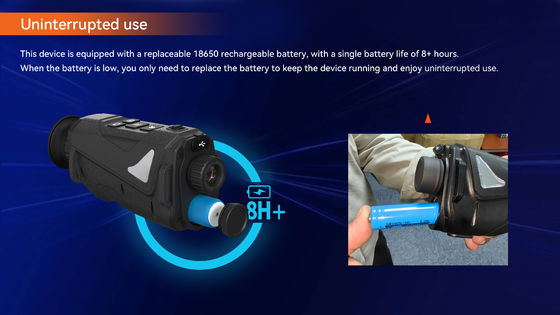 المنظار الحراري مع نقطة حمراء 850nm جهاز الرؤية الليلية 8x تكبير رقمي