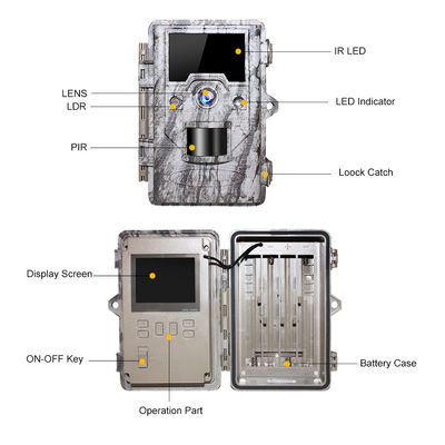 IP67 PIR Hunting Trail Camera 16MP 940nm Hd Hunting Video Camera
