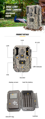 الأشعة تحت الحمراء LEDs كاميرا صيد الحياة البرية 30MP 1080P IP66
