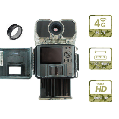 شاشة LCD 4G كاميرا مسار قابل للبرمجة 940nm NO GLOW ICCID FTP SMTP MMS APP
