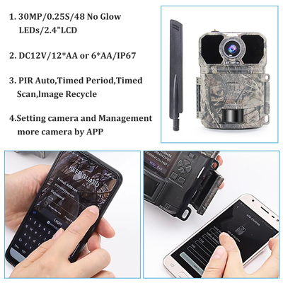 كاميرا 30MP APP NO GLOW CELLULAR GPS TRAIL CAMERA COLOR CAMO