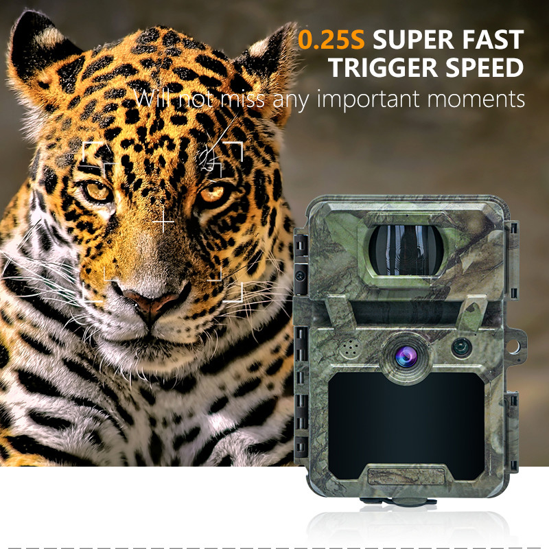 كاميرا المسار ODM/OEM KW571 مقاومة للماء IP67 بدون ضوء CMOS Sensor صورة 30MP 1080P 0.25s سرعة الزناد رؤية ليلية