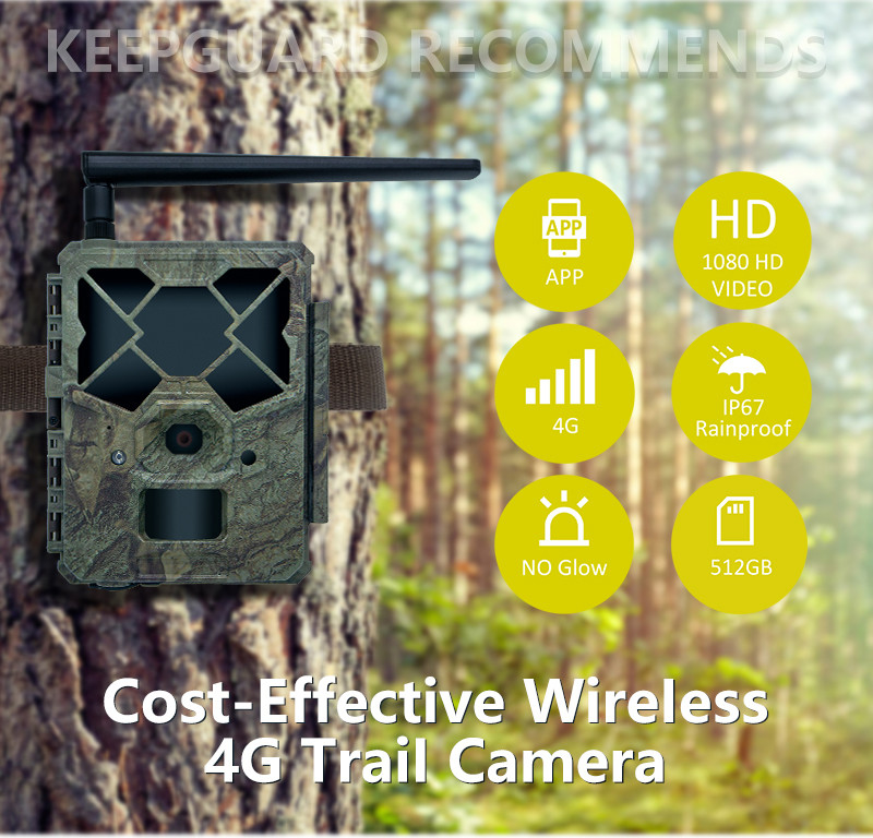 2024 أحدث كاميرا تجريبية لاسلكية 4G KW896 30MP 0.15s سرعة الزناد 100ft نطاق ليلي