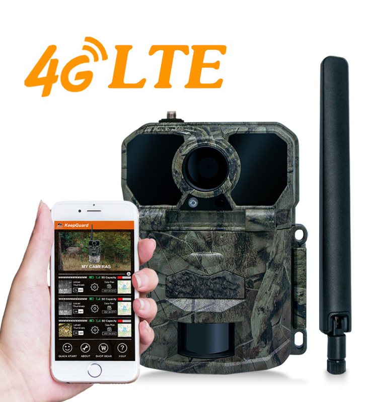 كاميرا تجريبية 4G مع هوائي KW896 30MP 0.15s سرعة الزناد رؤية ليلية مقاومة للماء IP65 من أبحاث الحياة البرية