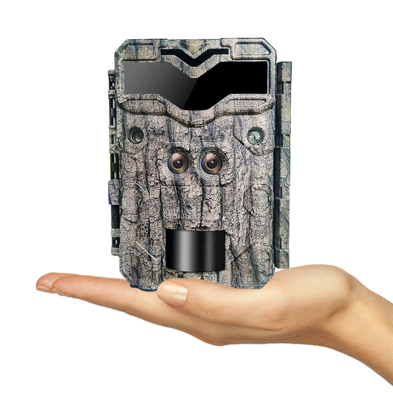عدسة مزدوجة KW698A1080P 30MP مقاومة للماء IP67 حتى 512GB رؤية ليلية 0.25s سرعة الزناد لصيد الغزلان
